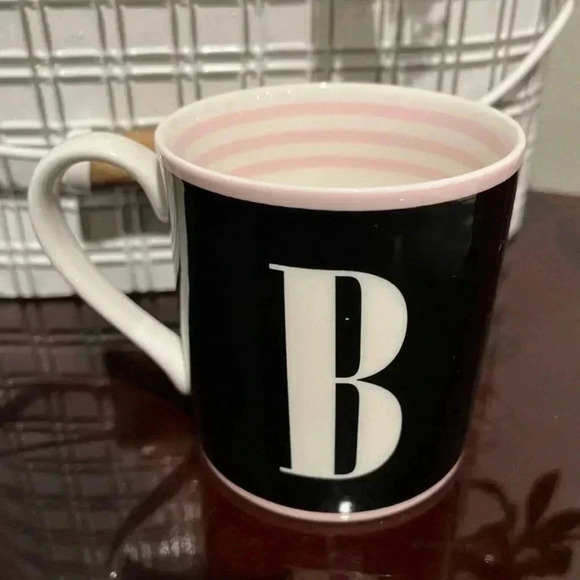 Kate Spade Lenox To the Letter Black & Pink
Striped "B" Mug 12 oz Cup - Picture 3 of 6
